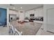 Spacious kitchen with stainless steel appliances, granite countertops, and a large island at 2244 Teneroc Trl, Lakeland, FL 33801