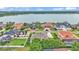 Aerial view showcasing houses located on the lake at 3121 Highlands By The Lake Way, Lakeland, FL 33812