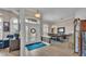 Inviting foyer with a decorative front door that leads into the dining and living area at 3121 Highlands By The Lake Way, Lakeland, FL 33812