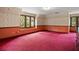 Large bedroom featuring a diamond pane window, soft carpet and colorful walls at 6001 Sweet Gum Run, Bartow, FL 33830