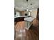Open concept kitchen with spacious island, eat-in bar and stainless steel appliances at 6342 Butternut Dr, Lakeland, FL 33813