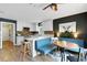 Cozy breakfast nook with pool views adjacent to a modern, bright kitchen at 6819 Broken Arrow S Trl, Lakeland, FL 33813