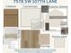 Interior design selections showcase the home's cabinets, countertops, flooring, tile, and paint color palette at 7578 Sw 107Th Ln, Ocala, FL 34476
