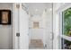 Beautiful bathroom showing the walk-in shower with white subway tile and mosaic tile flooring at 1307 Fairlee St, Lakeland, FL 33813