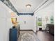 Entryway showing wallpaper and hardwood floors at 1307 Fairlee St, Lakeland, FL 33813