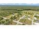 An aerial shot of a residential area featuring houses, roads, and expansive greenery at 13522 Rockridge Rd, Lakeland, FL 33809