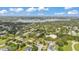 Scenic aerial view capturing the neighborhood's tree-lined streets, with a lake in the distance, offering tranquility at 1910 Clubhouse Rd, Lakeland, FL 33813