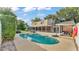 Inviting backyard pool and screened lanai, perfect for outdoor entertaining and relaxation at 1910 Clubhouse Rd, Lakeland, FL 33813