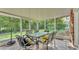 Enclosed patio area with outdoor furniture and a view of the backyard at 1910 Clubhouse Rd, Lakeland, FL 33813