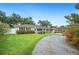 Well-kept one-story home showcasing a green lawn, stone driveway, and attractive landscaping at 2110 Bristol Ave, Lakeland, FL 33803