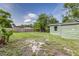 Spacious backyard with green lawn and wood fence at 2711 Crutchfield Rd, Lakeland, FL 33805