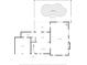 First floor plan showing the kitchen, living room, dining area, garage, laundry, and outdoor pool at 619 Somerset Loop, Auburndale, FL 33823