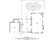 First floor detail of the home, showing dimensions for kitchen, garage and outdoor pool at 619 Somerset Loop, Auburndale, FL 33823