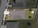 Aerial view of property boundary highlighting the backyard and adjacent homes at 647 Chicago Way, Dundee, FL 33838