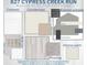 Wesley II color selections showcasing the cabinets, countertops, flooring, paint, and exterior scheme at 827 Cypress Creek Run, St Cloud, FL 34771