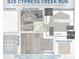 Samples of the home's cabinets, countertops, exterior scheme, tile, flooring, and interior paint at 828 Cypress Creek Run, St Cloud, FL 34771