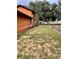 Expansive backyard featuring a chain-link fence and established trees at 8504 N Campbell Rd, Lakeland, FL 33810