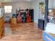 Spacious basement with wood-look flooring and ample storage options at 1685 Kissengen Ave, Bartow, FL 33830