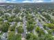 An aerial view displays a picturesque neighborhood, offering a glimpse of houses nestled amongst lush trees and greenery at 1715 Lando Ln, Orlando, FL 32806