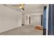 Bright living room with carpet, ceiling fan, natural light, and neutral paint at 1975 Country Manor St, Bartow, FL 33830
