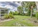 Lush backyard featuring a large grassy area and mature landscaping, ready for outdoor enjoyment at 2726 Cleveland Heights Blvd, Lakeland, FL 33803