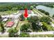 Wide angle aerial view of the property and the surrounding area, showing its location at 330 Diesel Rd, Mulberry, FL 33860