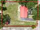 Aerial view of property with lines indicating property boundaries at 330 Diesel Rd, Mulberry, FL 33860