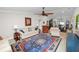 Bright living room with ceiling fan at 3370 Highland Fairways Blvd, Lakeland, FL 33810