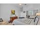 Comfortable bedroom with a large closet and a decorative blanket over the bed at 633 Hart Lake Dr, Winter Haven, FL 33884