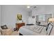 Comfortable bedroom with a large closet and a decorative blanket over the bed at 633 Hart Lake Dr, Winter Haven, FL 33884
