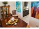 Dining room featuring a vintage hutch and hardwood floors at 819 Glendale St, Lakeland, FL 33803