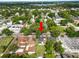 Aerial view of the neighborhood, showcasing mature trees and proximity to downtown at 918 South Blvd, Lakeland, FL 33803