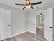 Bedroom featuring a modern ceiling fan and new flooring, creating a welcoming atmosphere at 980 S Mill Ave, Bartow, FL 33830