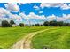 A beautiful, expansive field surrounded by trees, featuring a grassy path leading into the distance at 10 Webb Rd, Winter Haven, FL 33881