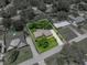 An aerial shot of the property shows a well-maintained lawn and surrounding neighborhood at 1308 Timberidge N Loop, Lakeland, FL 33809
