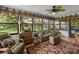Relaxing sunroom with lots of windows, comfortable furniture, and views of the landscaped yard at 1308 Timberidge N Loop, Lakeland, FL 33809