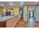 The kitchen is conveniently adjoined to the laundry and living area at 200 Spurlock Rd, Frostproof, FL 33843