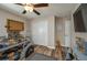 bedroom featuring a bunk bed, wood-look flooring, and spacious closet at 2958 Flying Blackbird Rd, Bartow, FL 33830