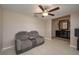 Flex space featuring neutral walls, tile flooring and ceiling fan at 2958 Flying Blackbird Rd, Bartow, FL 33830
