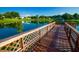 This pond features a dock, and water views. This is an amenity for those who live in the community at 3783 Wildcat Run, Lakeland, FL 33810
