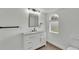 Modern bathroom featuring a vanity with light countertop and black hardware at 4931 Dove Cross Dr, Lakeland, FL 33810