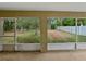 Screened-in patio with views of the backyard, featuring a well-maintained fence and lush greenery at 5522 1St Se St, Lakeland, FL 33812