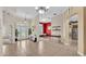Welcoming foyer with tile flooring, a chandelier, and decorative plants at 6757 High Grove Dr, Lakeland, FL 33813