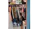 Organized walk-in closet with ample hanging space, shelving, and shoe storage at 6915 Dove Meadow Trl, Lakeland, FL 33810