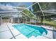 Screened-in pool area, shaded by trees, with seating for relaxing and entertaining at 783 E Central Ave, Eagle Lake, FL 33839