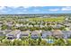 Scenic aerial view of a residential neighborhood featuring lush trees, community parks, and sidewalks at 8120 Soldierwood St, Winter Garden, FL 34787