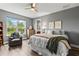 Modern bedroom with natural light, with a sitting area and attached bathroom at 180 Azure Mist Way, Daytona Beach, FL 32124