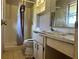 Bathroom showcasing a shower, toilet, vanity; awaiting renovation to restore its full potential and comfort at 2250 Maple Hill Dr, Lakeland, FL 33811