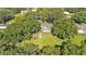 Lush aerial view of a home surrounded by mature trees and landscaping at 6533 Angus Dr, Lakeland, FL 33810