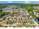 Beautiful aerial view of a well-maintained neighborhood with lush landscaping and community lakes at 8818 Tottenham Way, Kissimmee, FL 34747
